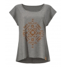grey t-shirt with ethic print