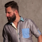 bawełniana koszula męska taliowana Brown